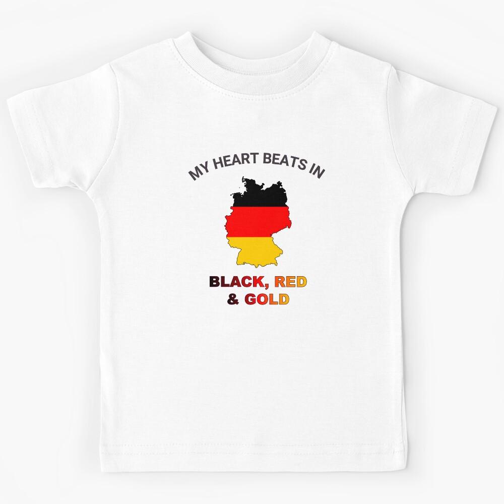 Germany Federal Eagle - My Heart Beats in Black Red Gold Kids T-Shirt 110