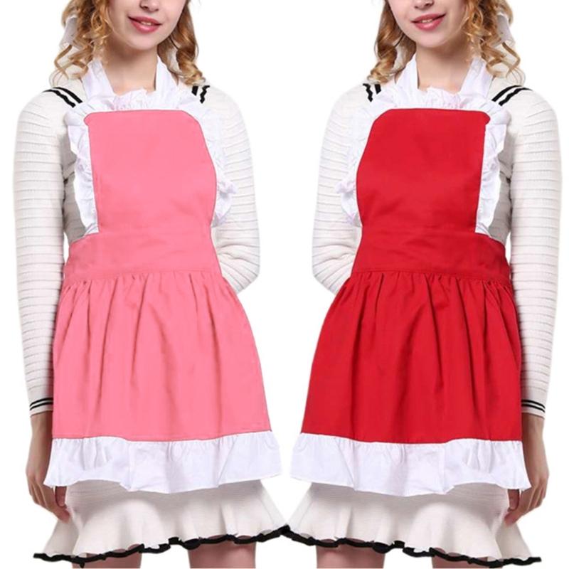 Women Kitchen Aprons Waitress Apron Retro Apron Cooking Aprons Ruffle Apron Maid Apron for Cooking Coffee Shop