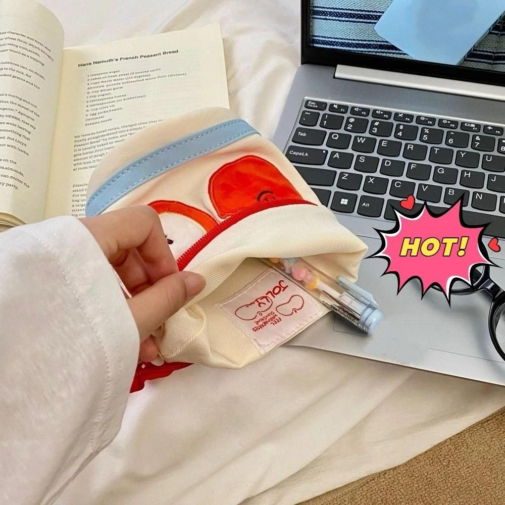 Water Cup Shape Korean Style Pencil Case Cookies Fruits Cloth Pencil Pouch  School