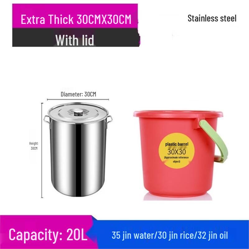 ZISIZ Thickened 304 Stainless Steel Soup Pot