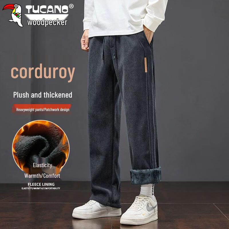 

TUCANO Men s Winter Corduroy Fleece-Lined Casual Pants 2XL