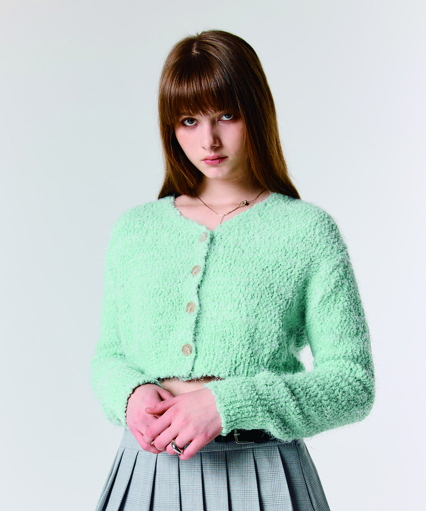 LARTIGENT L15 Popcorn Cardigan(Mint)