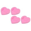 4Pcs Caster Cups Universal Pink Heart Pattern Rubber Low Noise Protective Furniture Pads