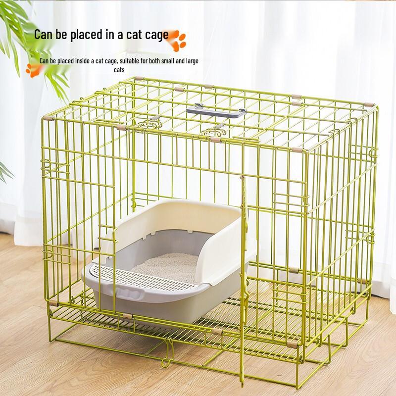 Halbgeschlossene Katzentoilette mit Einstieg von oben und Schaufel