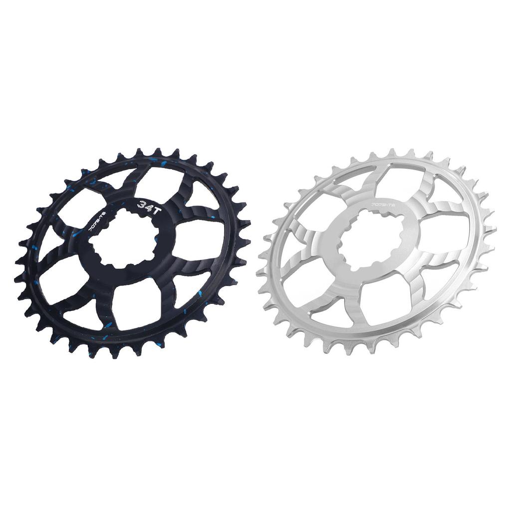 34T Bike Chainring 7075 Aluminum Alloy Positive Negative Tooth Round Chainwheel for GXP Road Bikes