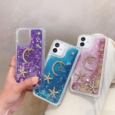 Star Moon Quicksand Silicone Case for Huawei Honor V40, 9X, P30Pro, Mate20 - Creative & Personalized Design