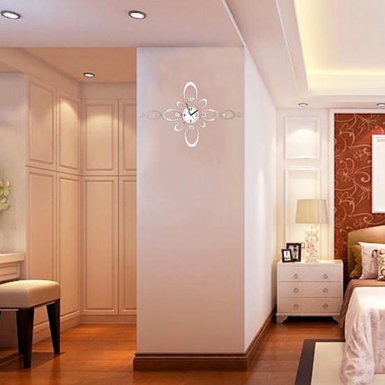 Tenfyer Modern Large DIY Oval Mirror Surface Wall Art Clock Sticker Home Decor Gift