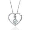 Intertwined Double Heart Cubic Zirconia Pendant Necklace