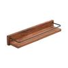 Solid Wood Bathroom Shower Stand Wall Mounted Dresser Storage Rack Black Towel Rack Shelf Bathroom Shelf Bath Shampoo Holder
