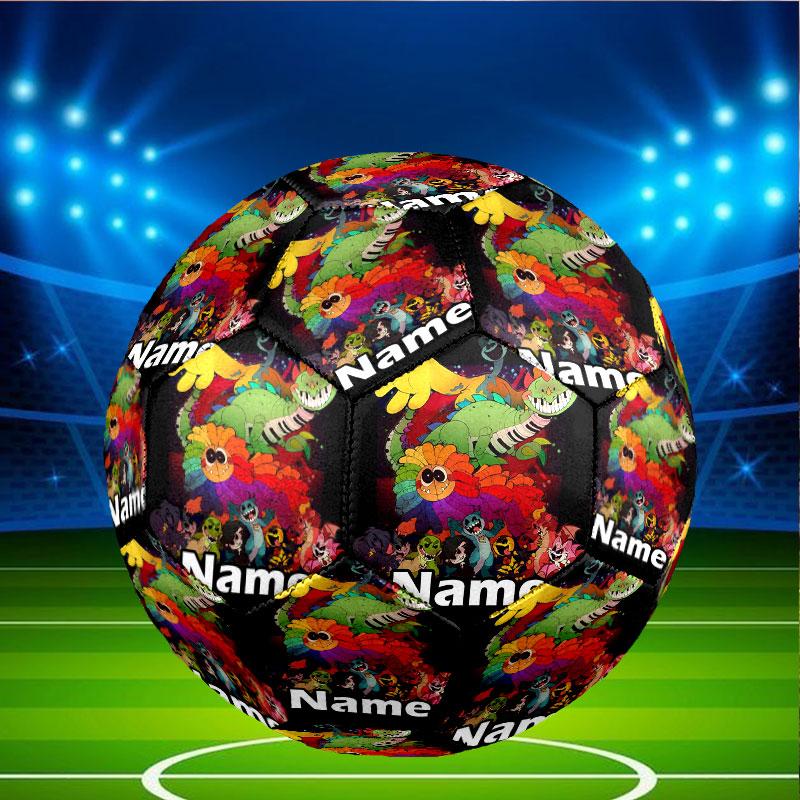 Custom Name Personalized Poppy Playtime Print Size 5 Soccer Ball Training & Match Football, for Team, Kicking, Gift for Football Enthusiasts