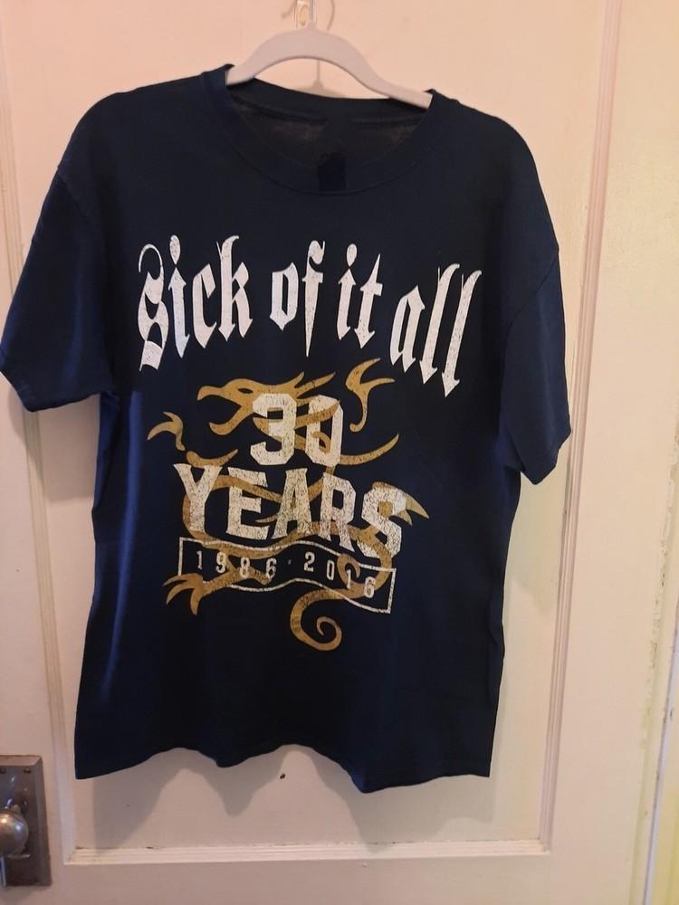 

Vintage Sick Of It All 30th Anniversary T Shirt Short Sleeve BO320 Unisex T-Shirt M