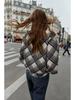 Trendy European & American Women's Plaid High-Neck Shirt - Versatile Summer Casual Fashion