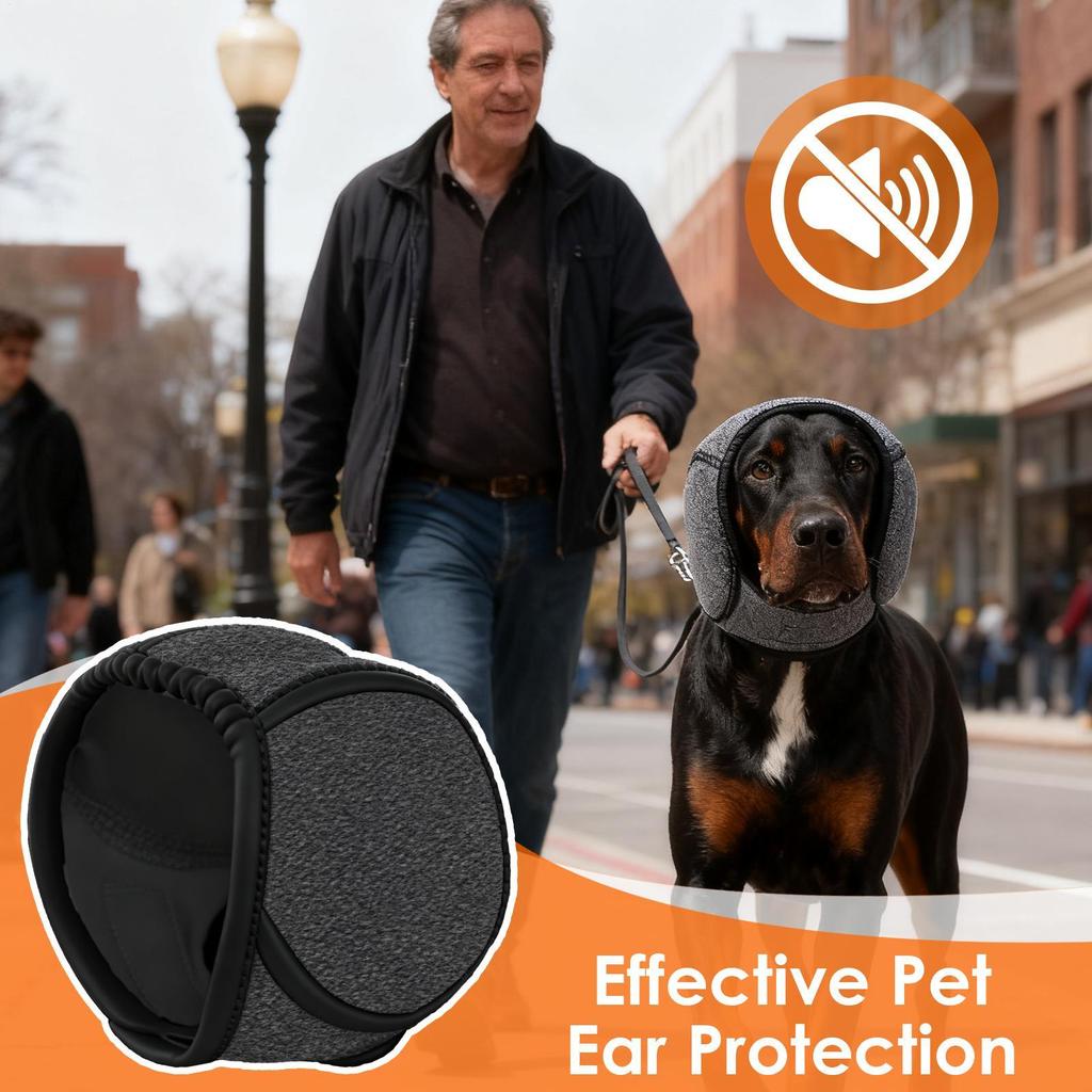 Dog Noise Cancelling Ear Muffs Elastic Winter Hoodie Elastic Dog Headphones for Cat Small Medium Large Breed Swimming Winter
