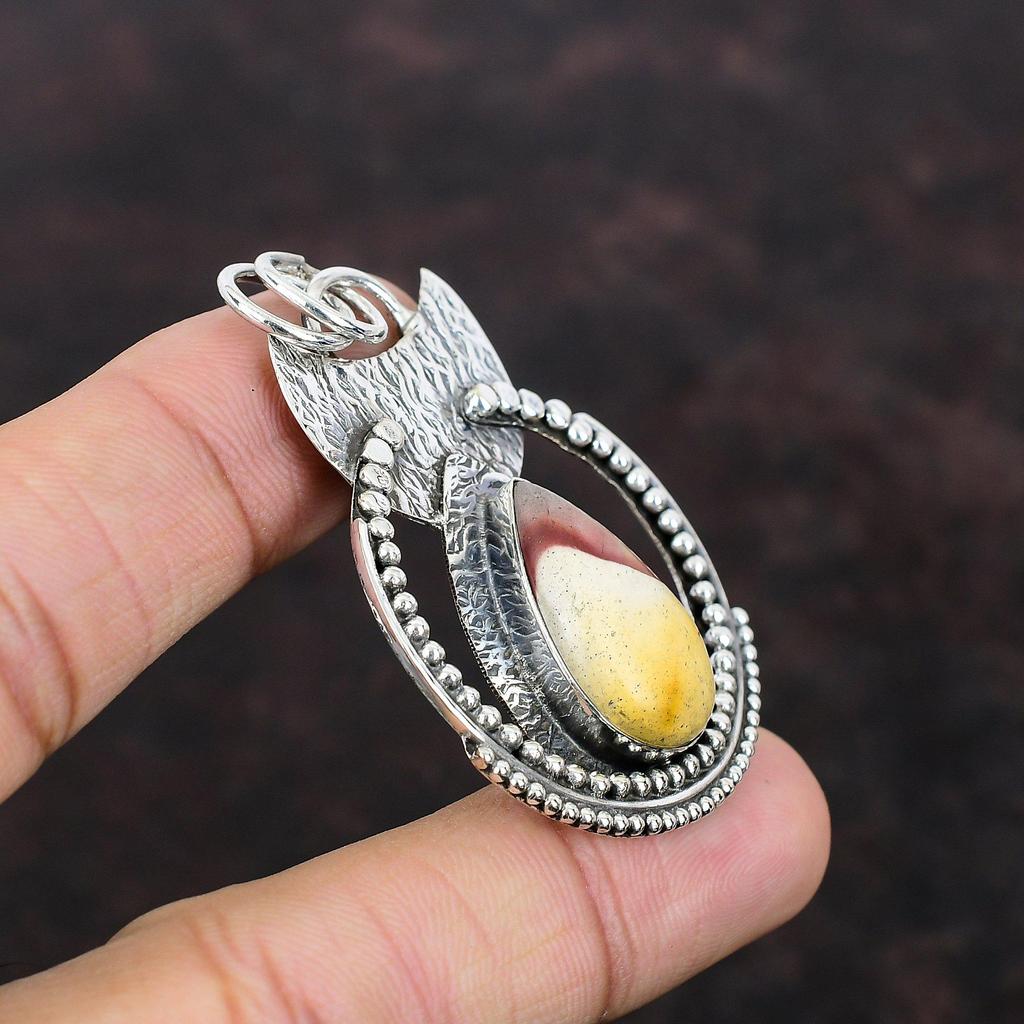 Mookaite Pendant Real Gemstone Jewelry Decent Pendant 925 Sterling Silver Pendant Gift For Bridal Silver Jewelry Handmade Birthstone Pendant