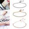Fashionable Light Luxury Zircon Crystal Minimalist Adjustable Bracelet for Women Summer Elegant Hand Chain