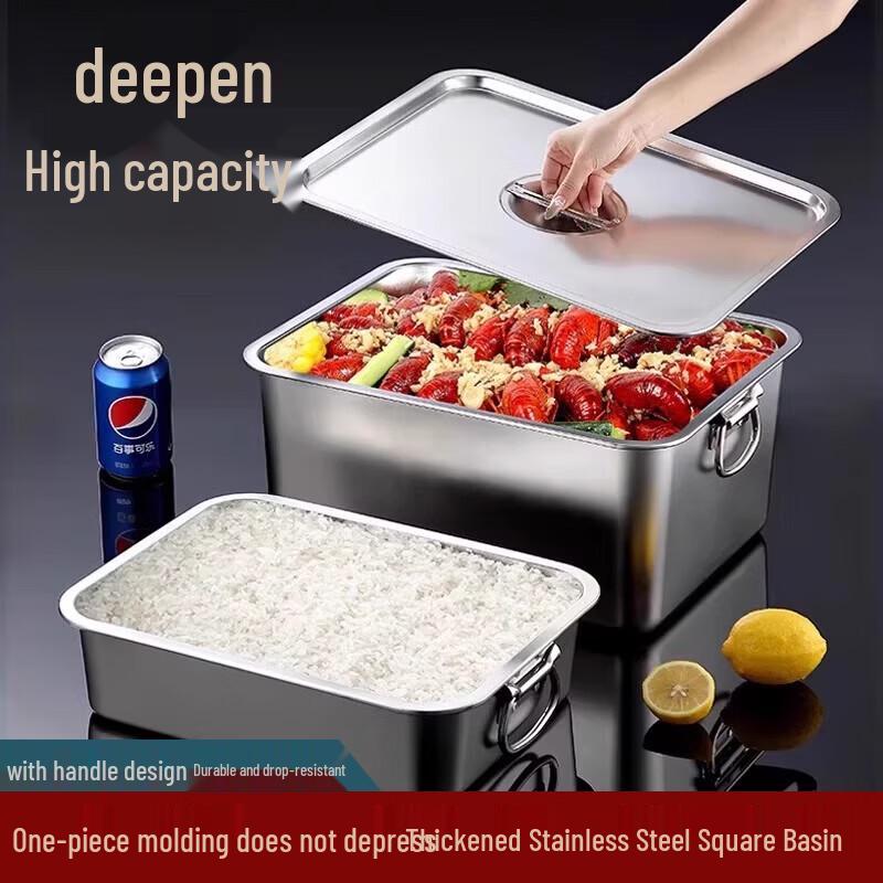 Nerezová hluboká obdélníková bufetová pánev Venus s uchy