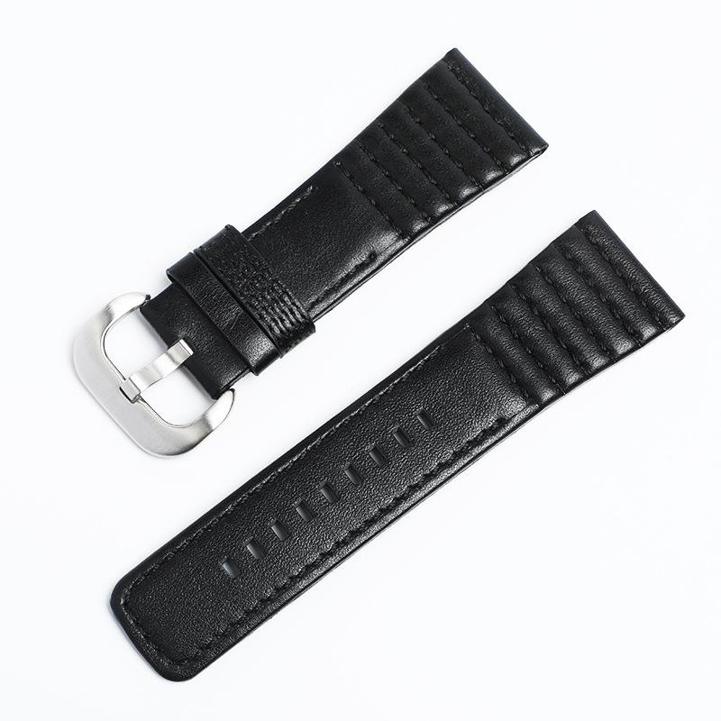 Seven Friday, Correa de Cuero Genuino Adecuada para 28 mm, Piel de Vaca de Primera Capa de Alto Valor, Pulsera Suave y Transpirable, Producto Nuevo.