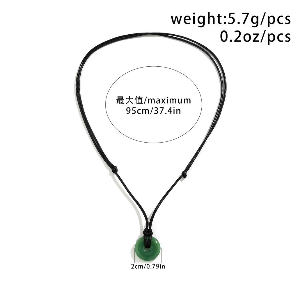 Pull glass safety buckle versatile collarbone chain, sweet cool wax thread big tree niche necklace female