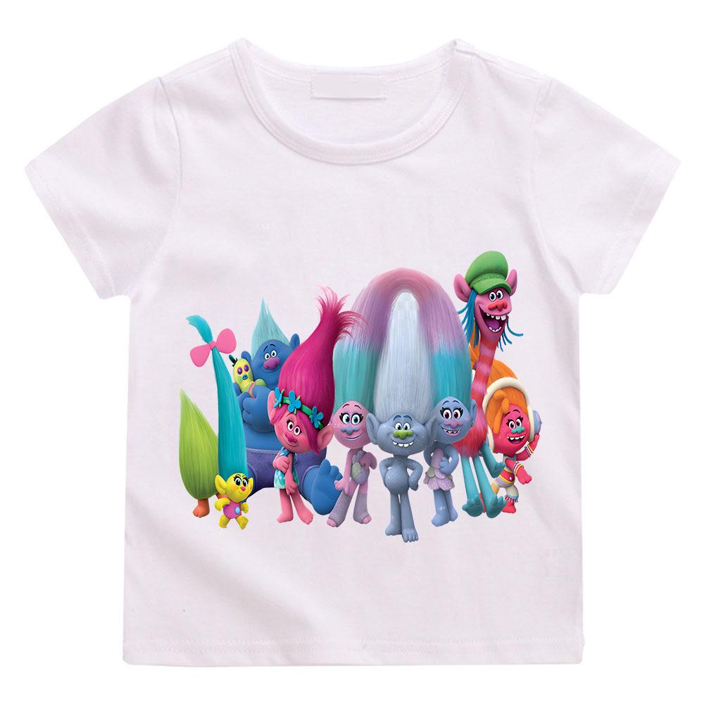 Fantasia Ballon Trolls Kleidung Mädchen T-Shirt Kinder T-Shirt Jungen 100% Baumwolle Kurzarm Oberteile Y2k Kinderkleidung Anime Kostüme