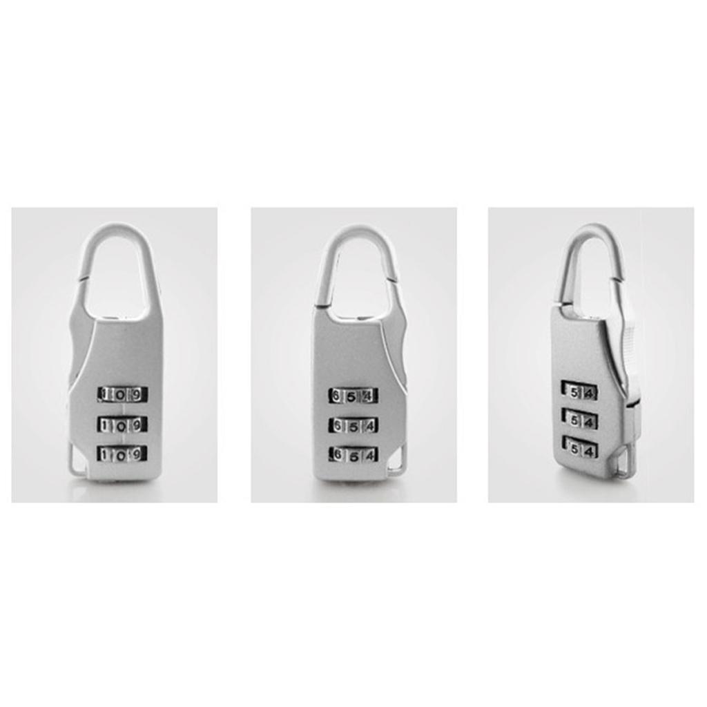 Padlock 3 Digit Pad Combination Lock Mini Zinc Alloy Tool for Suitcase Drawer ToolboxRose Red