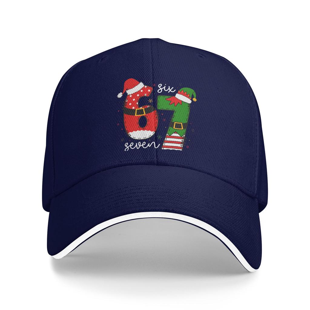 Six Seven Christmas Funny 67 Meme Casual Baseball Cap Summer Trucker Hat Sun-Proof Hip Hop Hats Women Streetwear Baseball Caps