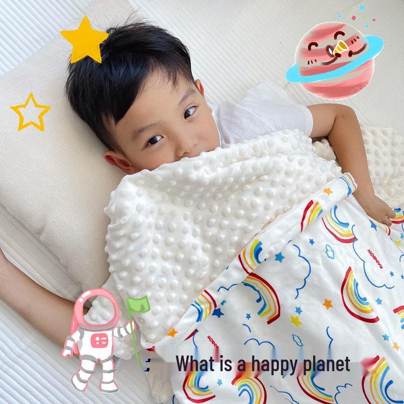 Washable Baby Wool Soothing Blanket - All-Season Nap & Sofa Quilt