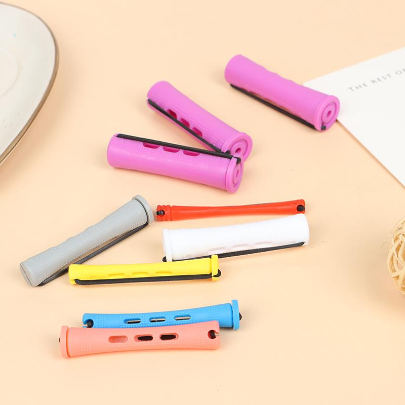 12 Adet Soğuk Dalga Saç Perma Çubukları Plastik Perma Saç Kıvırma Silindirleri Kıvırıcılar