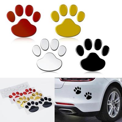 Car Sticker Design Paw 3D Animal Dog Cat Bear Foot Print Auto Accessories