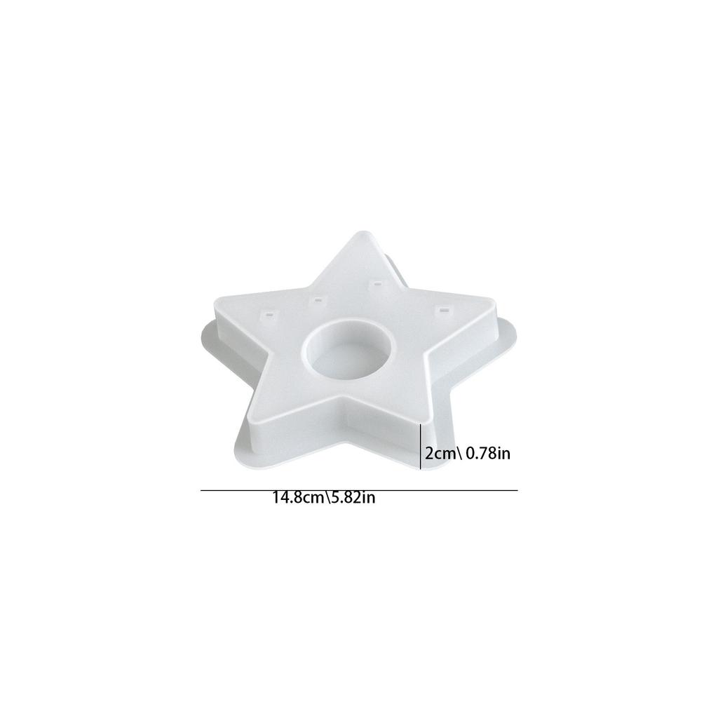 HY Christmas Resin Mold Silicone Christmas Tree Shape Table Ornament Decoration Tealight Holder Casting Mold