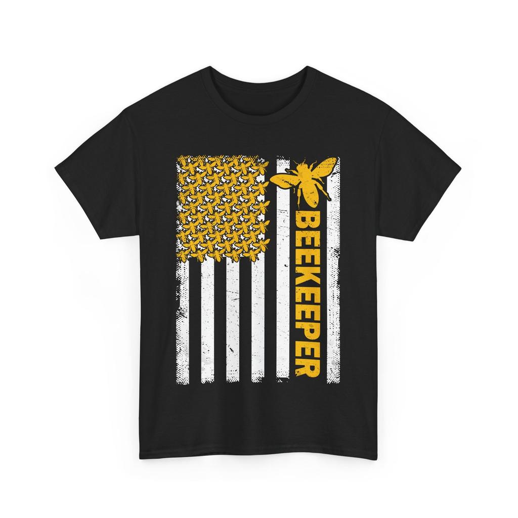 Beekeeper USA Flag T-Shirt Mens Womens Tees Top, Beekeeping Bees Apiculture Lovers Apiarist T-Shirt Mens Womens Tees Top