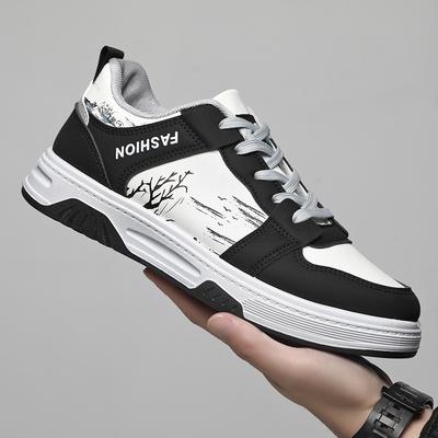 Trend Versatile Thick Baseplate Shoes 2024 Spring New Men's Shoes Breathable Little White Shoes Men's Sports and Leisure Trendy Shoes