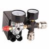Air Compressor Valve Pressure Control Switch Air Compressor Pressure Switch 1/4in 4 Holes Controller Regulator Valve 90‑120PSI