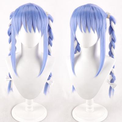 Cosplay Second Long Twin Perfect for and Other Costume Includes 3 Bonus Wig and Memo Heat-resistant Wig, "The Castle," Blue-purple + White, Hair,