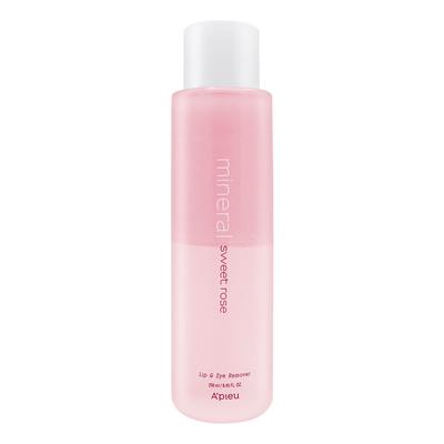 A'PIEU Mineral Lip & Eye Remover Sweet Rose 250ml Large Capacity