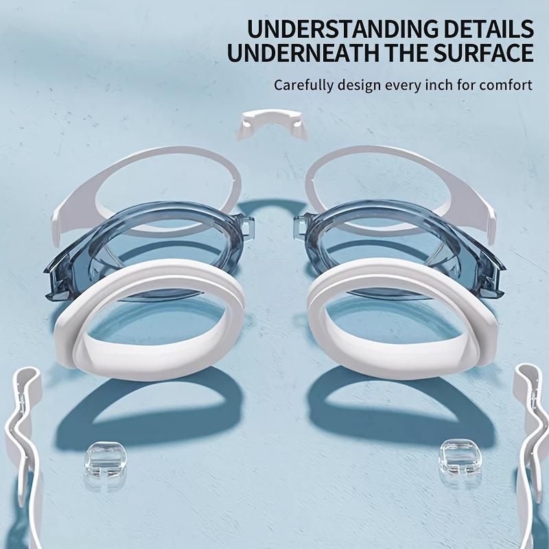 HD Anti-Fog Waterproof Swim Goggles, Comfortable & Adjustable, Clear Vision for Men Women