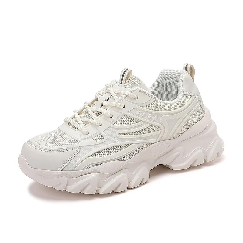 Thick Heel Fall Woman Shoes Size 45 Skateboarding Women's Shoes Luxury Sneakers Silver Women's Boot Sport Runners Sports