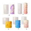 Easy to Use Sturdy Silicones Molds Home Accessory Portable for Customes Candle Creation with Fine Flowers Embossments
