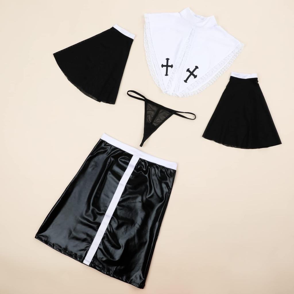 Sexy Sister Nun Training Temptation Cosplay Erotic Erotic Costume Lingerie Maid Cute Costume Disguise Photography Cos Lingerie Halloween Maria Church