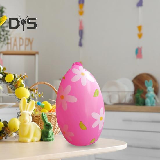 16" nafukovací dekorace na velikonoční vajíčka Velké barevné ozdoby na vajíčka z PVC na zahradu, trávník, jarní párty, vnitřní venkovní dekorace