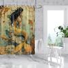 1Pc Mermaid Print Waterproof Shower Bathe Partition Curtain Multiple Sizes Protect Privacy With 12 Hooks Easy Installation