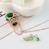 Glass Vial Perfume Vial Necklace Multicolor Perfume Bottle Necklaces Wishing Bottle Pendant  Gift