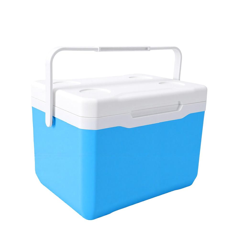 Insulated Ice Chest Box 13L Portable Ice Retention Cooler for Beach Camping Picnic Fishing Barbecue
