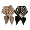 Korean Style High end White collar Houndstooth Scarf for Women in Autumn and Winter Imitation Cashmere Small Neck Scarf  Versatile  Warm and Versatile