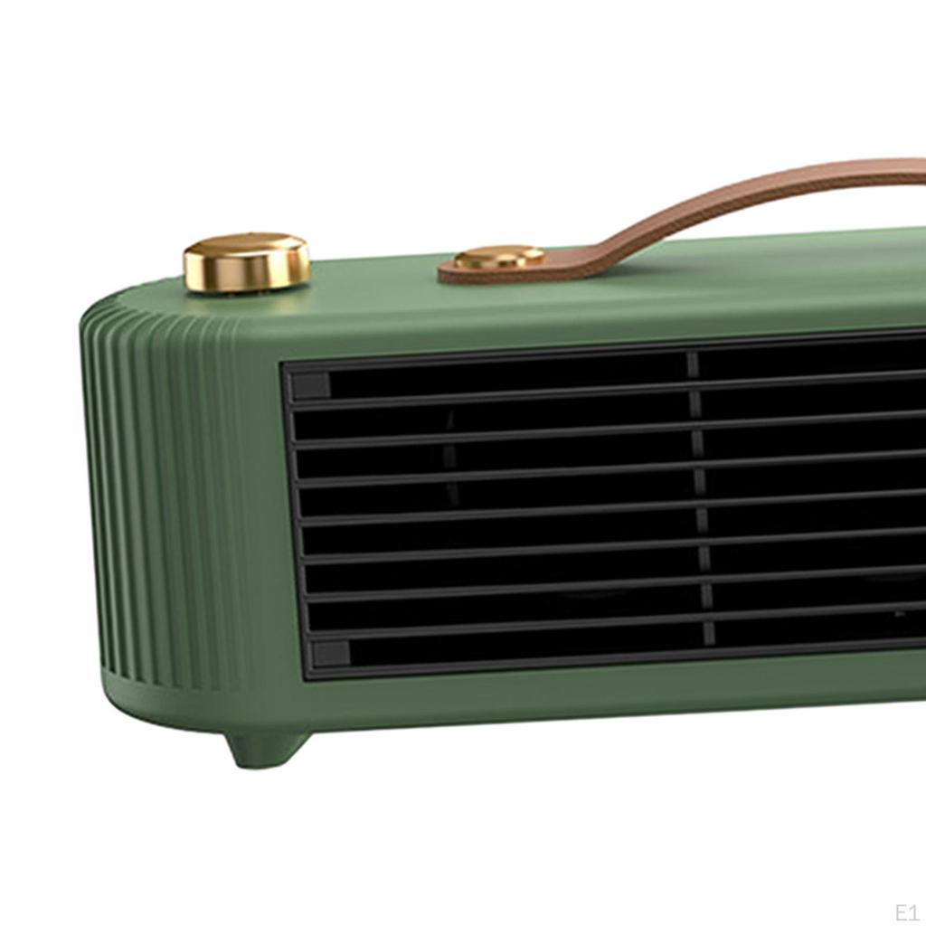 Indoor Small Electric Space Heater 800W EU Adapter Quick Heating for Bedroom Green