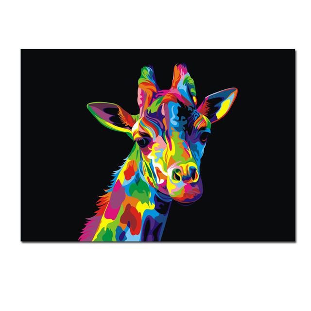Poster e stampe di animali Pittura a olio Astratta Gorilla Pittura su tela Cane Immagini a parete per soggiorno Quadro Home Decor