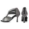 Womens Sequins Dance Shoes Girls Ballroom Party Latin Dance Shoes Jazz Salsa Performance Fashion Dance Shoes Heeled 5/7/9CM
