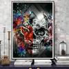 5D Diy Diamond Painting Beast Skull Cross Stitch Set Full Diamond Embroidery Mosaic Art Picture of Rhinestones Decor Gift
