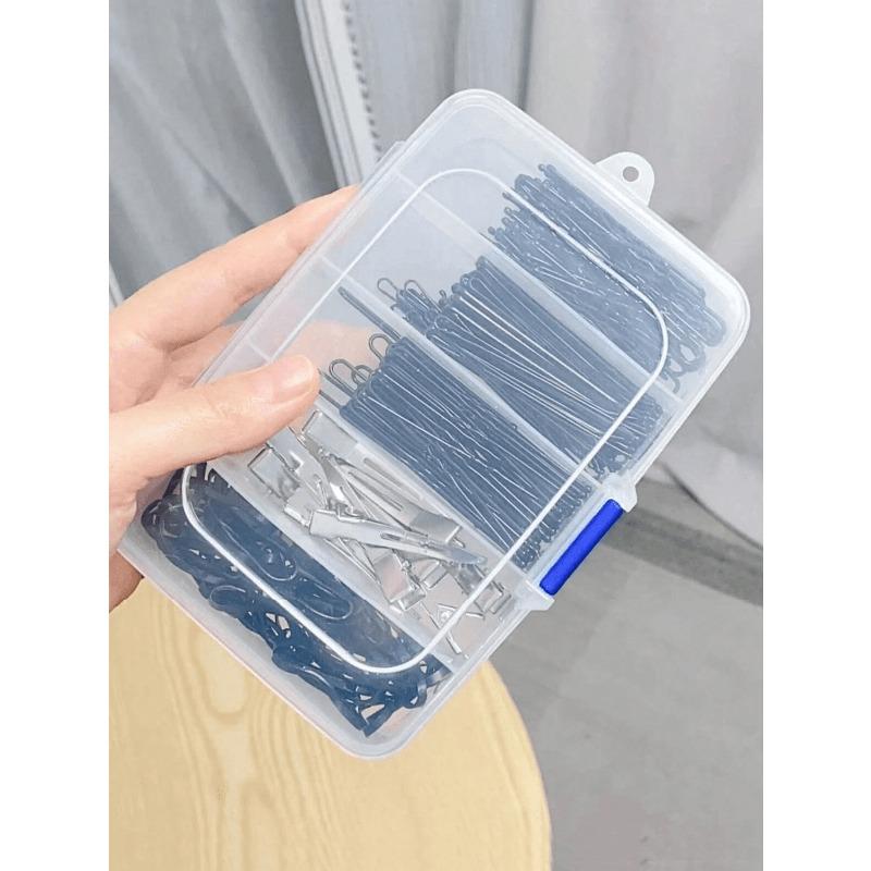 1pc Hair Clip Storage Case, 5 Compartments Box For Hairpins, Makeup Hair Tie, Bobby Pins And Other Hair Accessories