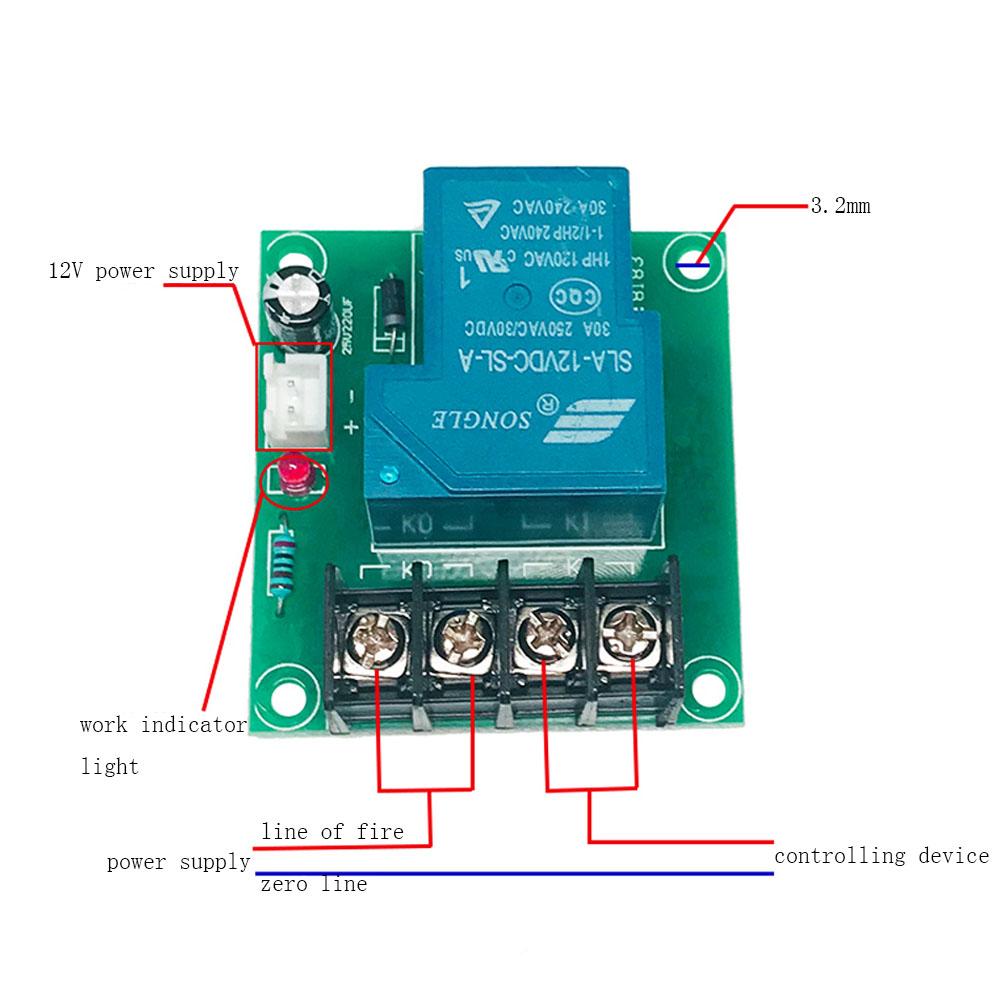 XH-M138 30A High Current Contactor Switch 12V Electric Relay Board DC Power Control Relay Module Normally Closed Contact Relay