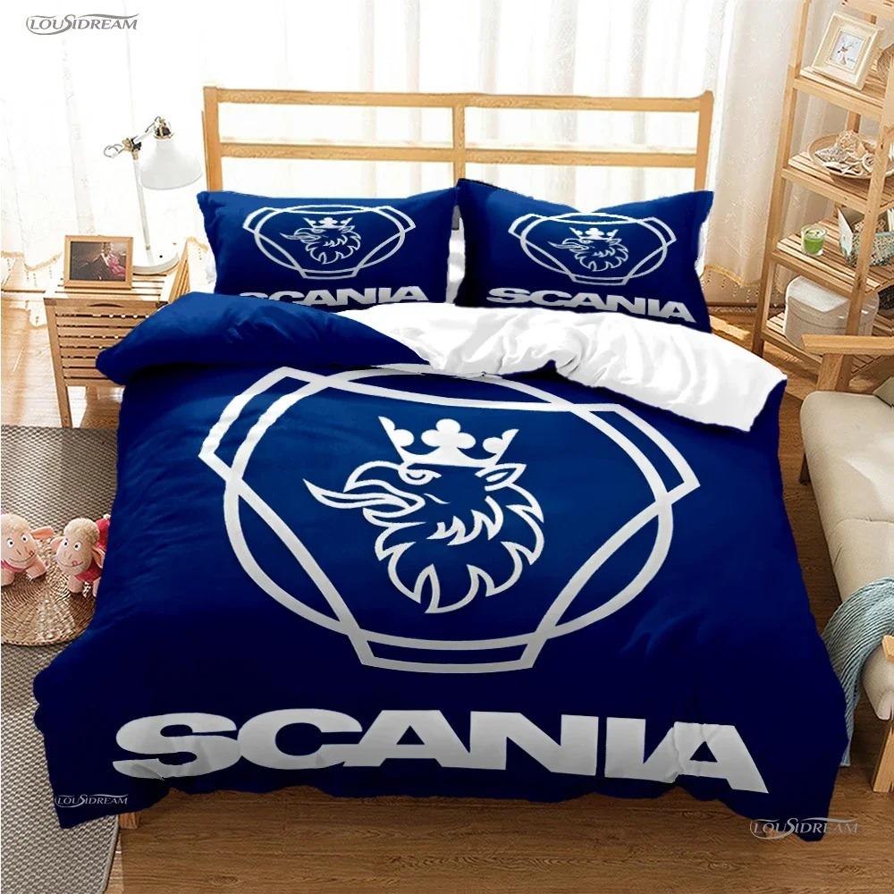 

S-SCANIA Вантажівка Голова Орла Підковдра Ковдра Постільна білизна М яка Наволочка та Простирадло для Підлітків ОдноспальнеДвоспальнеQueenKing 70x133cm 2pcs